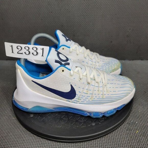 Nike Other - Nike KD 8 Shoes Youth Sz 5.5 White Blue Athletic Trainers